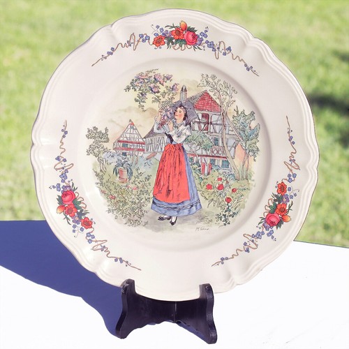 Grand plat faïence - plat, en