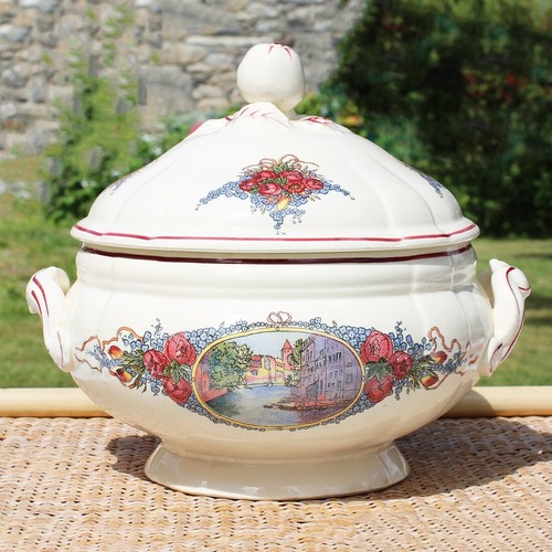 Ancienne soupière faïence - ancienne, en